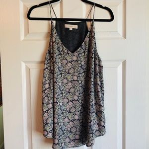 LOFT Floral Print Tank, Size L